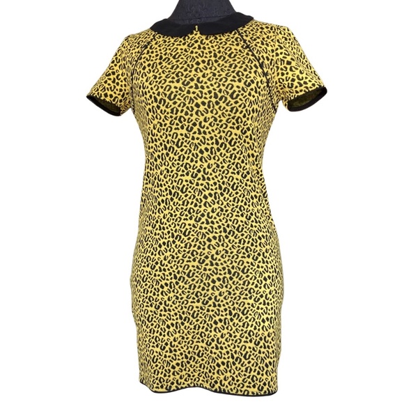 Urban Outfitters Cooperative Cheetah Knitted Bodycon Dress Women's Medium Y2K - Picture 1 of 6